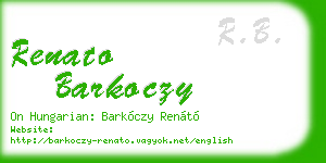 renato barkoczy business card